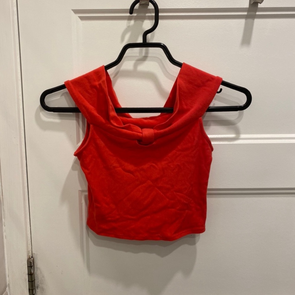 off the shoulder crop top with keyhole detail